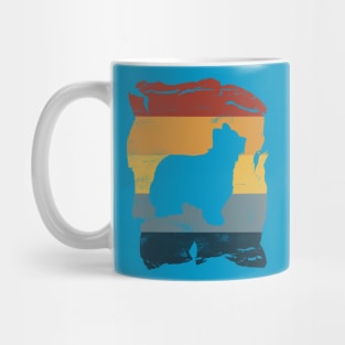 Briard Distressed Vintage Retro Silhouette Mug